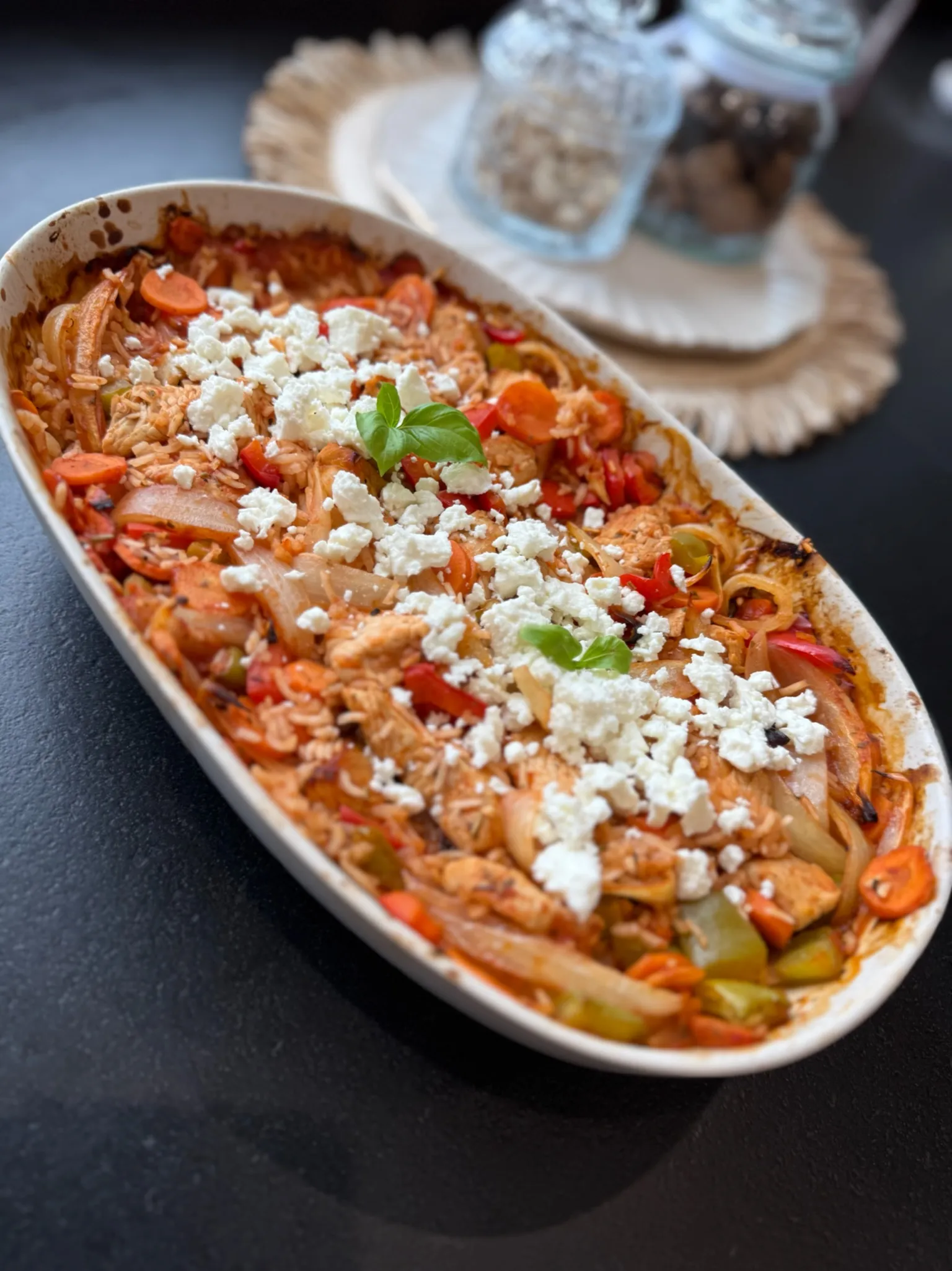 Reisfleisch aus dem Ofen