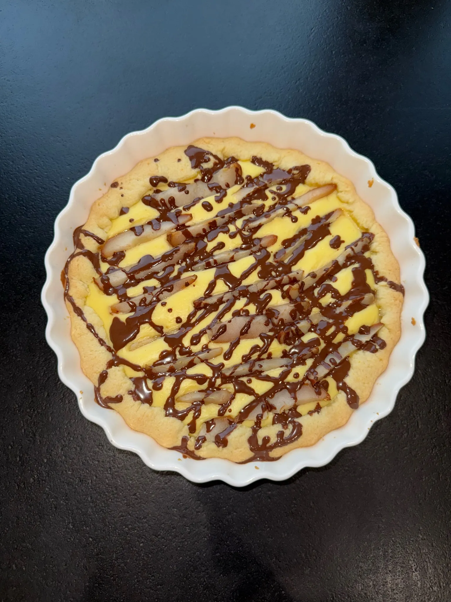 Pudding Birnen Kuchen