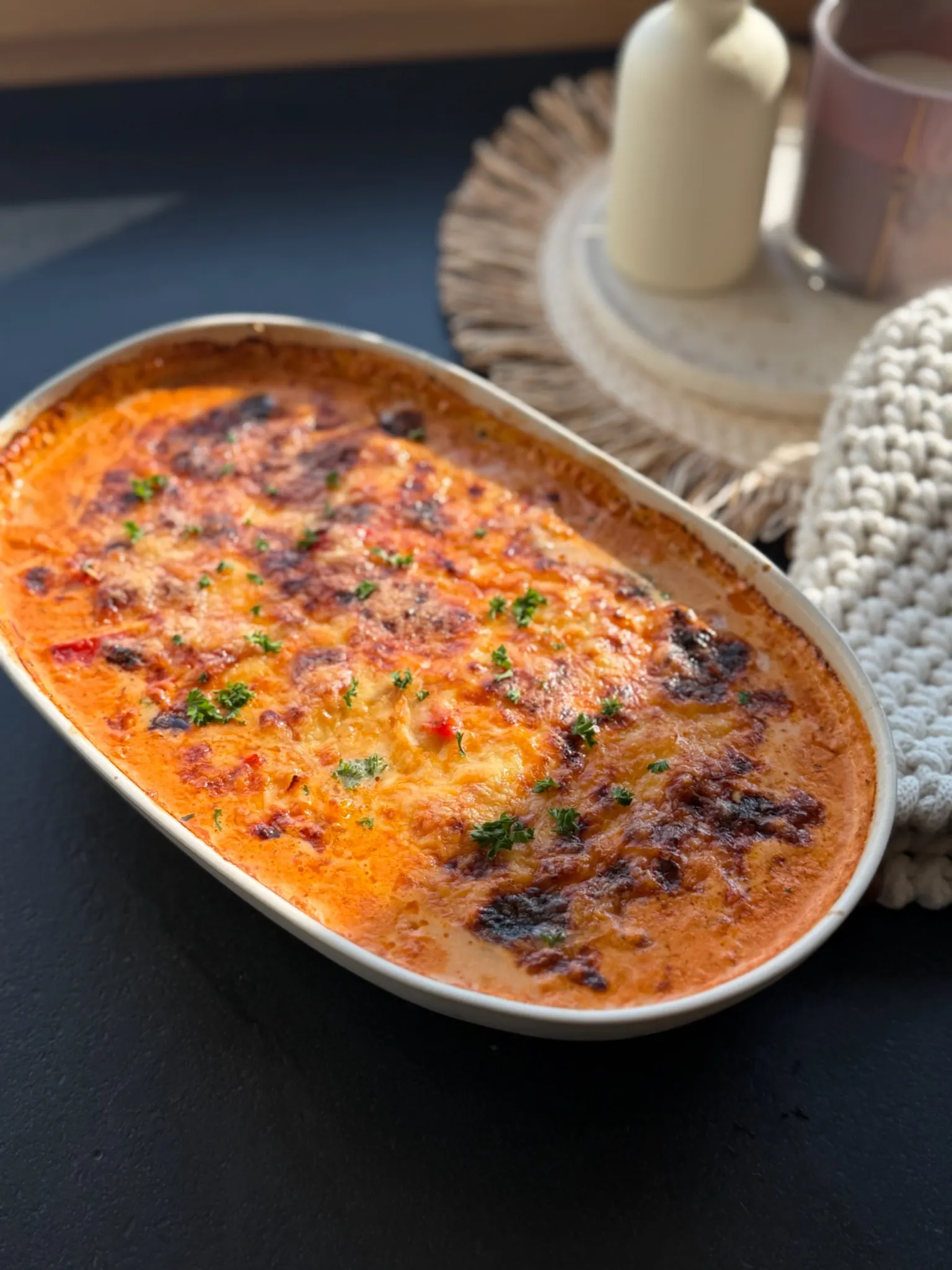 Paprika Sahne Hähnchen Auflauf